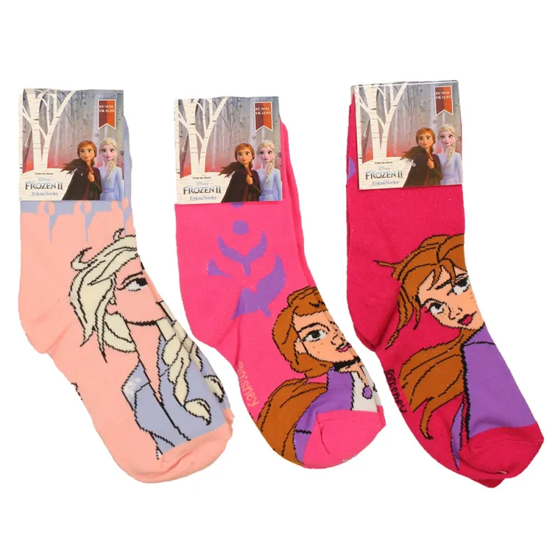 Disney Frozen 3-Pack Kids Socks