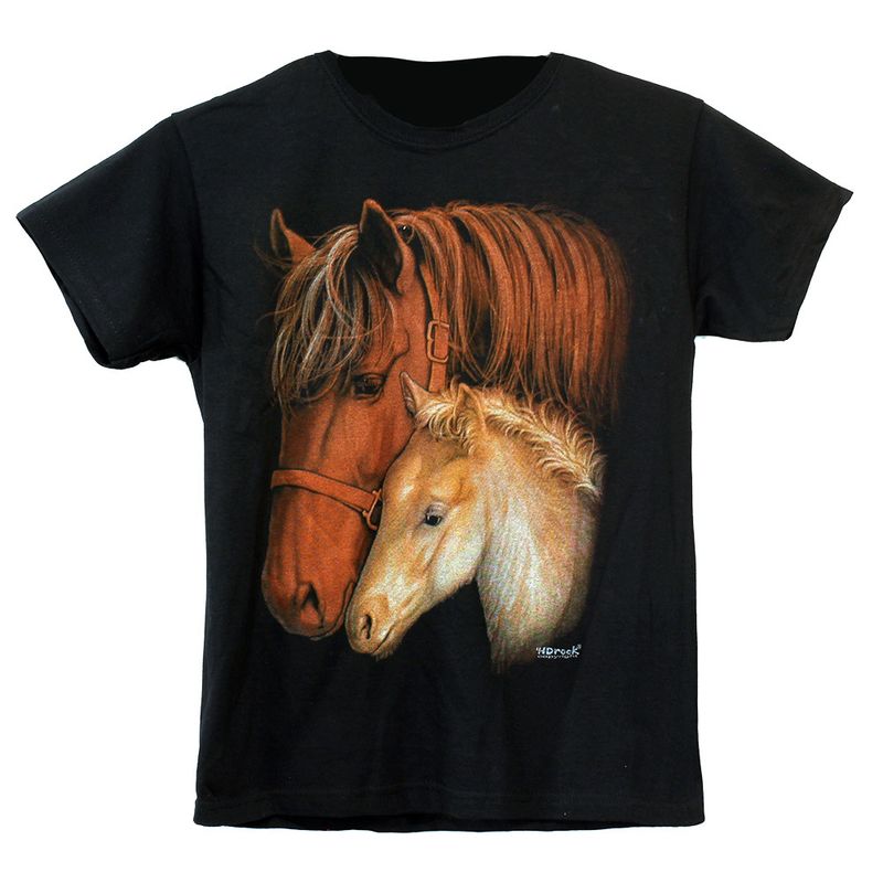 Horse Mare Foal Kids T-Shirt