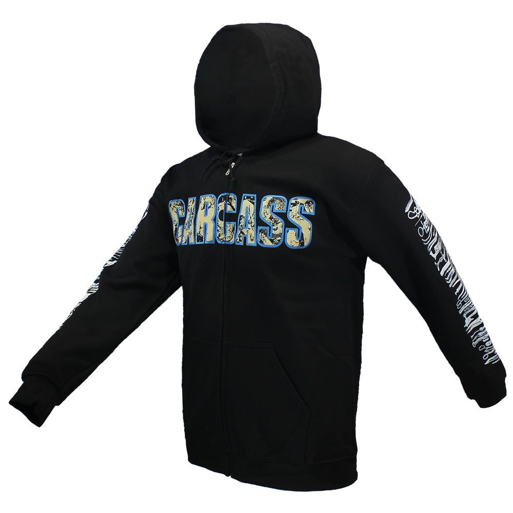 Carcass Necro Head Zipper Hoodie Vest