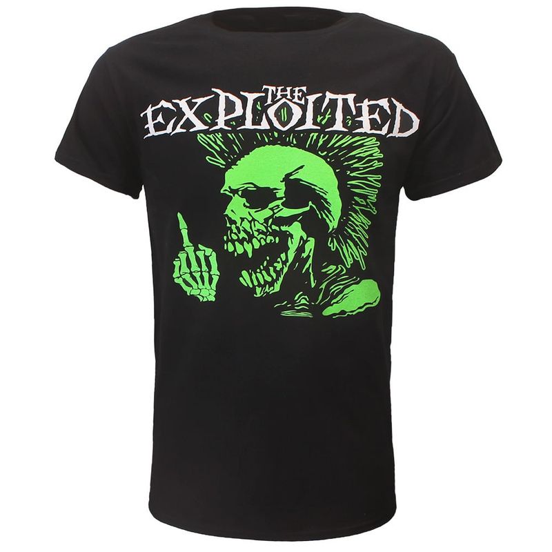 The Exploited Middle Finger Punk Skeleton T-Shirt
