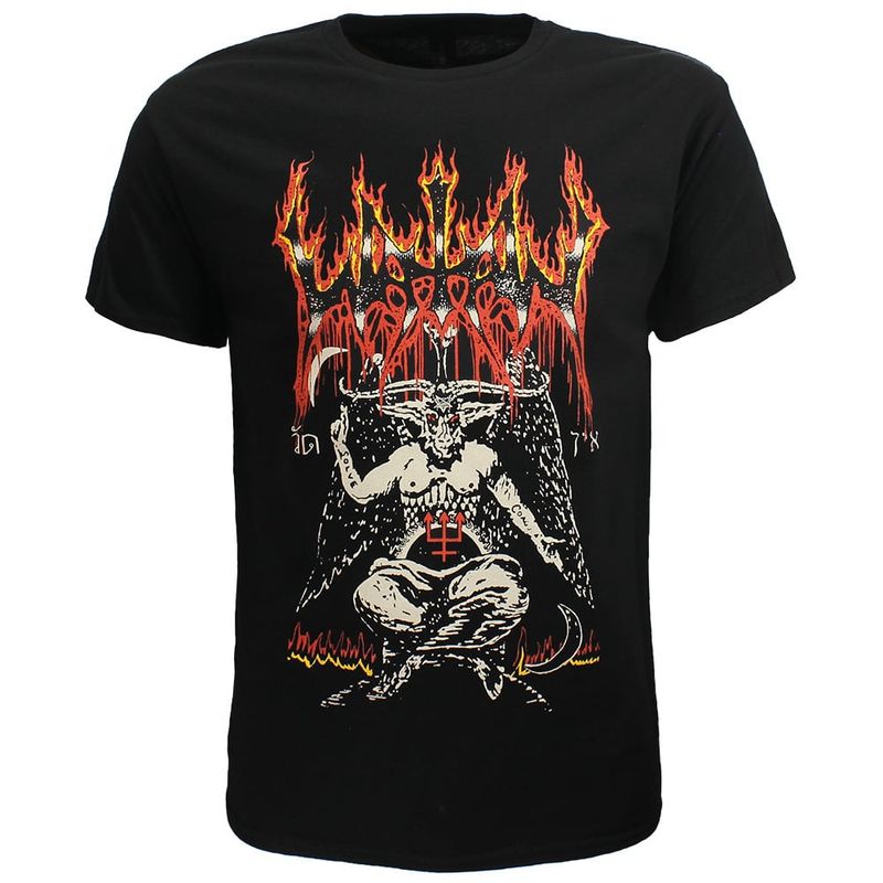Watain Baphomet Flaming Logo T-Shirt