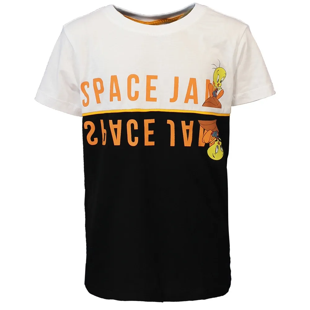 Looney Tunes Space Jam Tweety Black &amp; White Kids T-Shirt