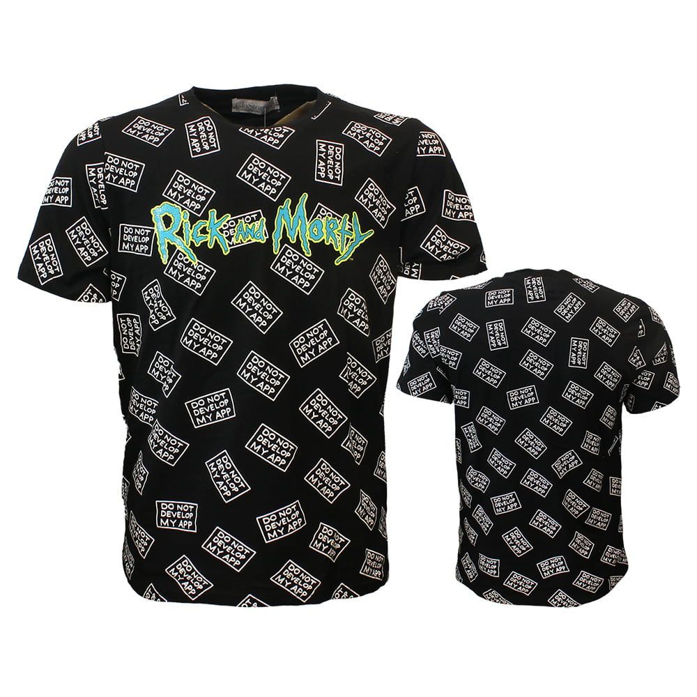 Rick &amp; Morty Do Not Develop My App T-Shirt Black