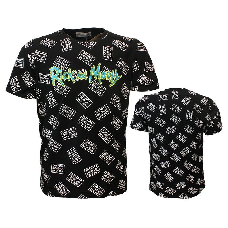 Rick &amp; Morty Do Not Develop My App T-Shirt Black