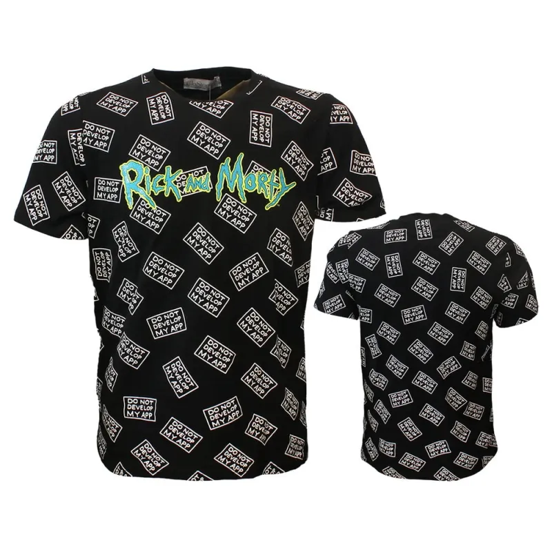 Rick &amp; Morty Do Not Develop My App T-Shirt Black