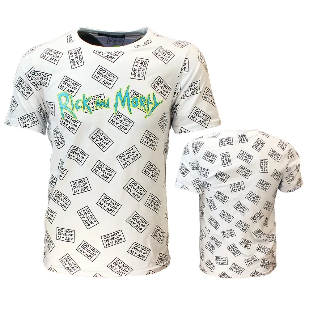 Rick &amp; Morty Do Not Develop My App T-Shirt White