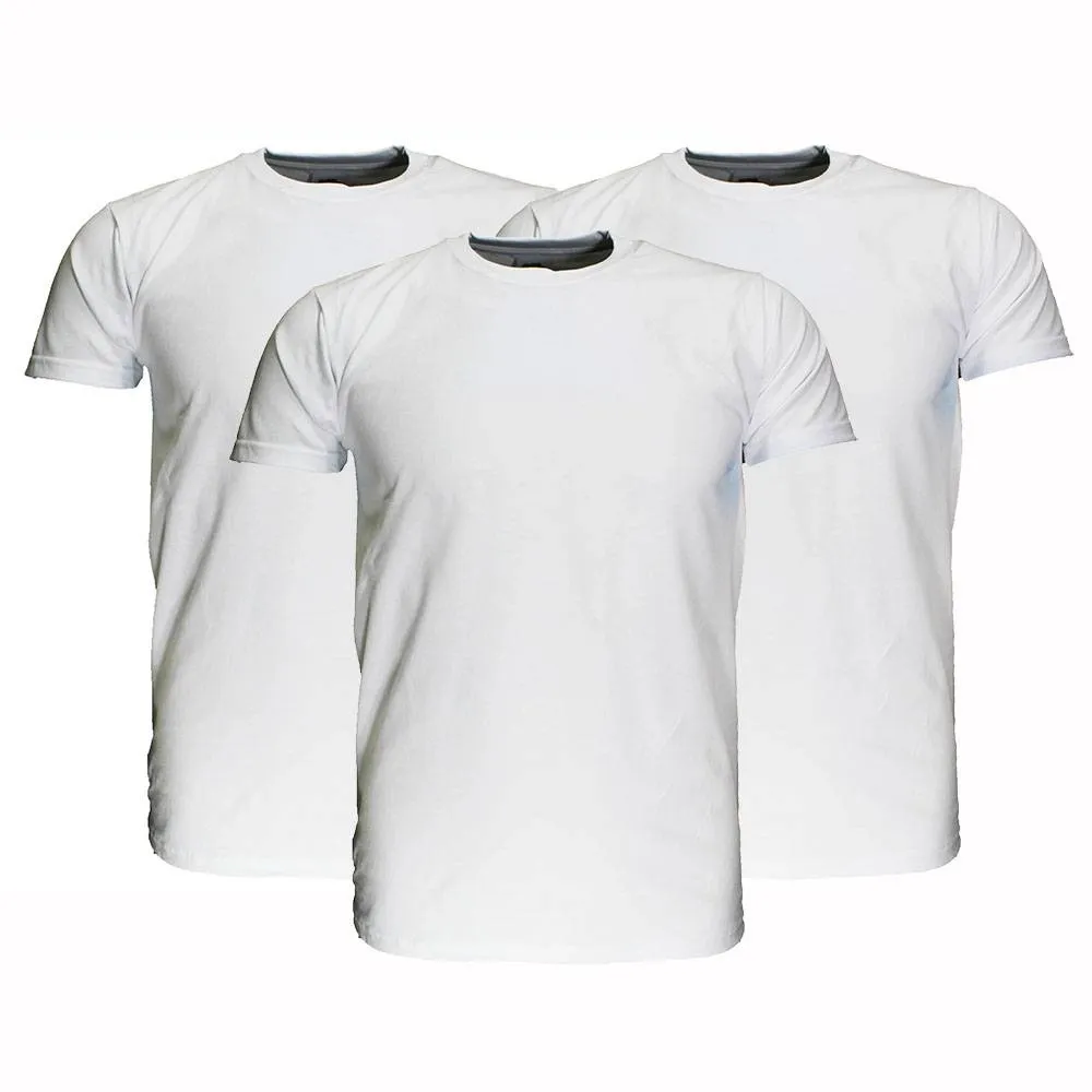 Fruit Of The Loom Plain Basic Cotton T-Shirts 3 Pieces Package White