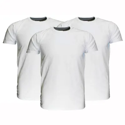 Fruit Of The Loom Plain Basic Cotton T-Shirts 3 Pieces Package White