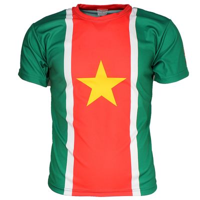 Suriname Flag Oldschool Style Football T-Shirt