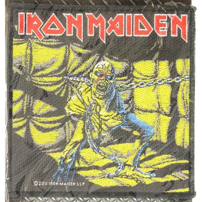 Iron Maiden Piece Of Mind Logo Standard Woven Patch Emblem