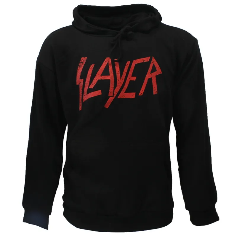 Slayer Distorted Logo Band Hoodie Sweater