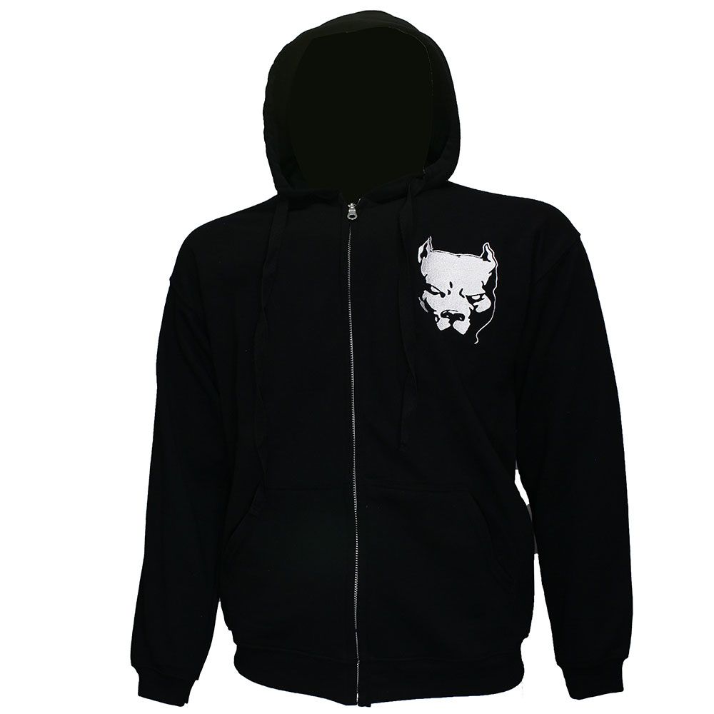 Pitbull Embroidered Logo Zipper Hoodie