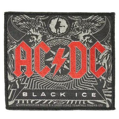AC/DC Black Ice Logo Standard Woven Patch Emblem