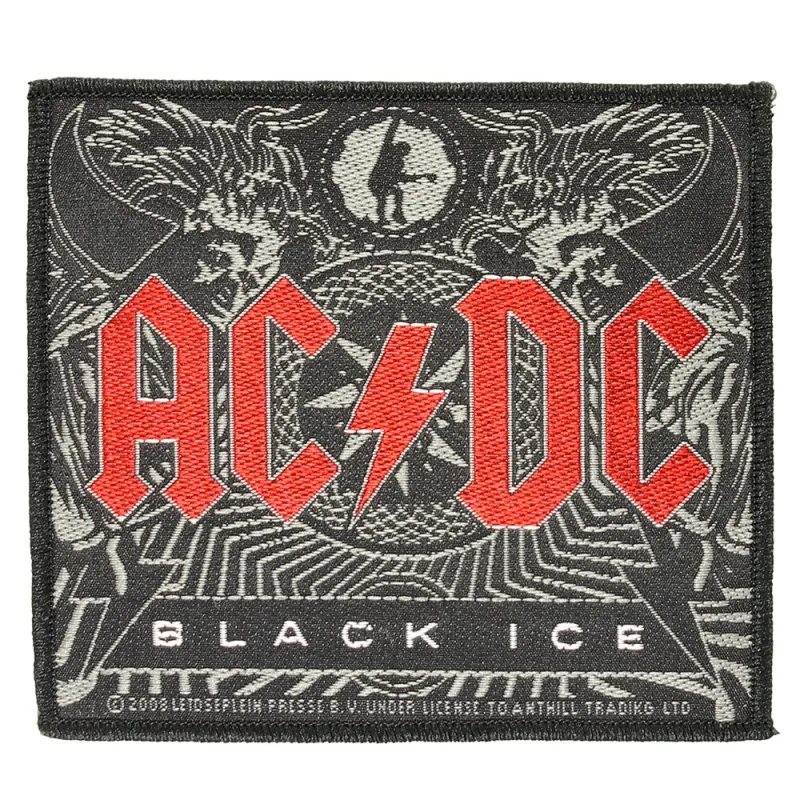 AC/DC Black Ice Logo Standard Woven Patch Emblem