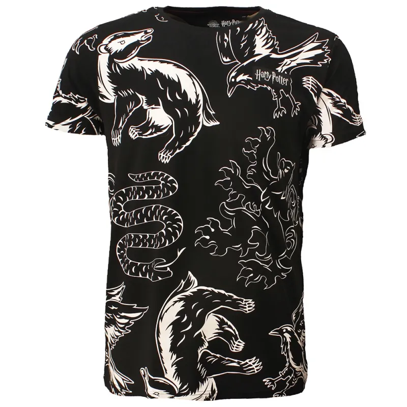 Harry Potter Wizards Unite All Over Print T-Shirt Black
