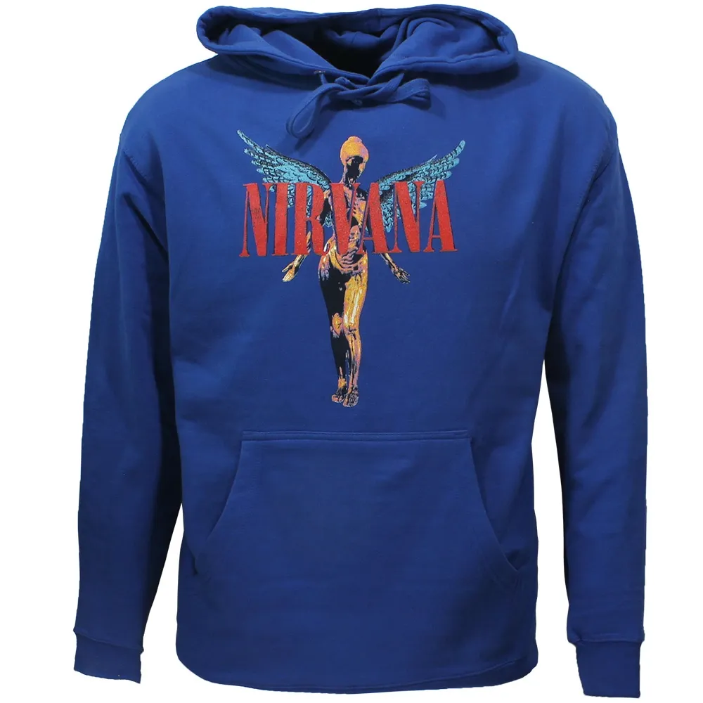 Nirvana Angelic Band Hoodie Sweater Blue