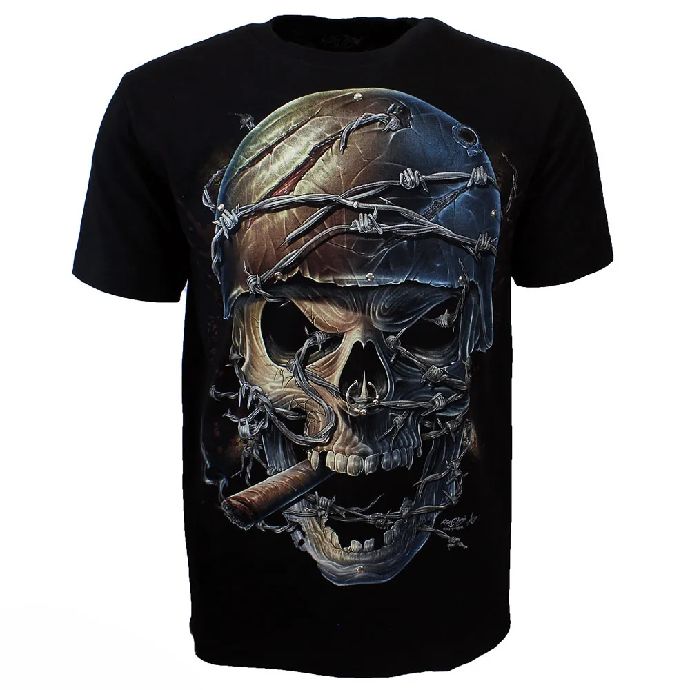 Pierced Skull Rock 3D Glow in the Dark T-Shirt
