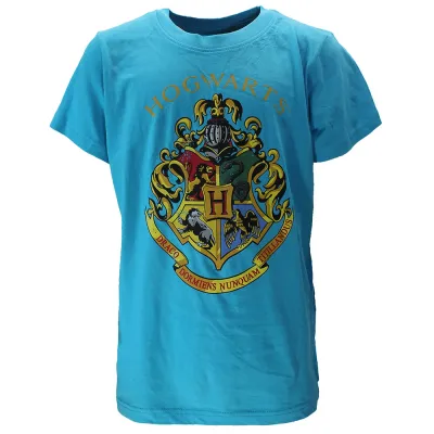 Harry Potter Hogwarts Kinder-T-Shirt Hellblau