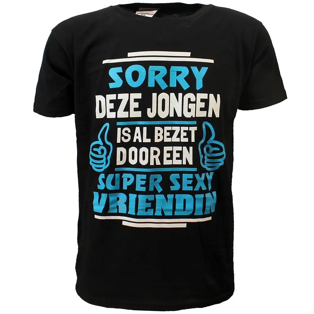Sorry This Man Is Taken By A Super Hot Girlfriend T-Shirt Black