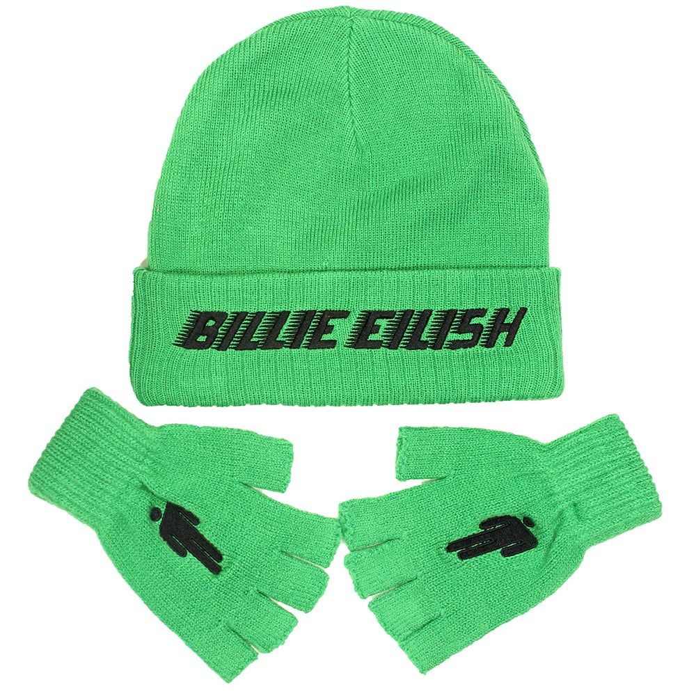 Billie Eilish Hat with Gloves Set