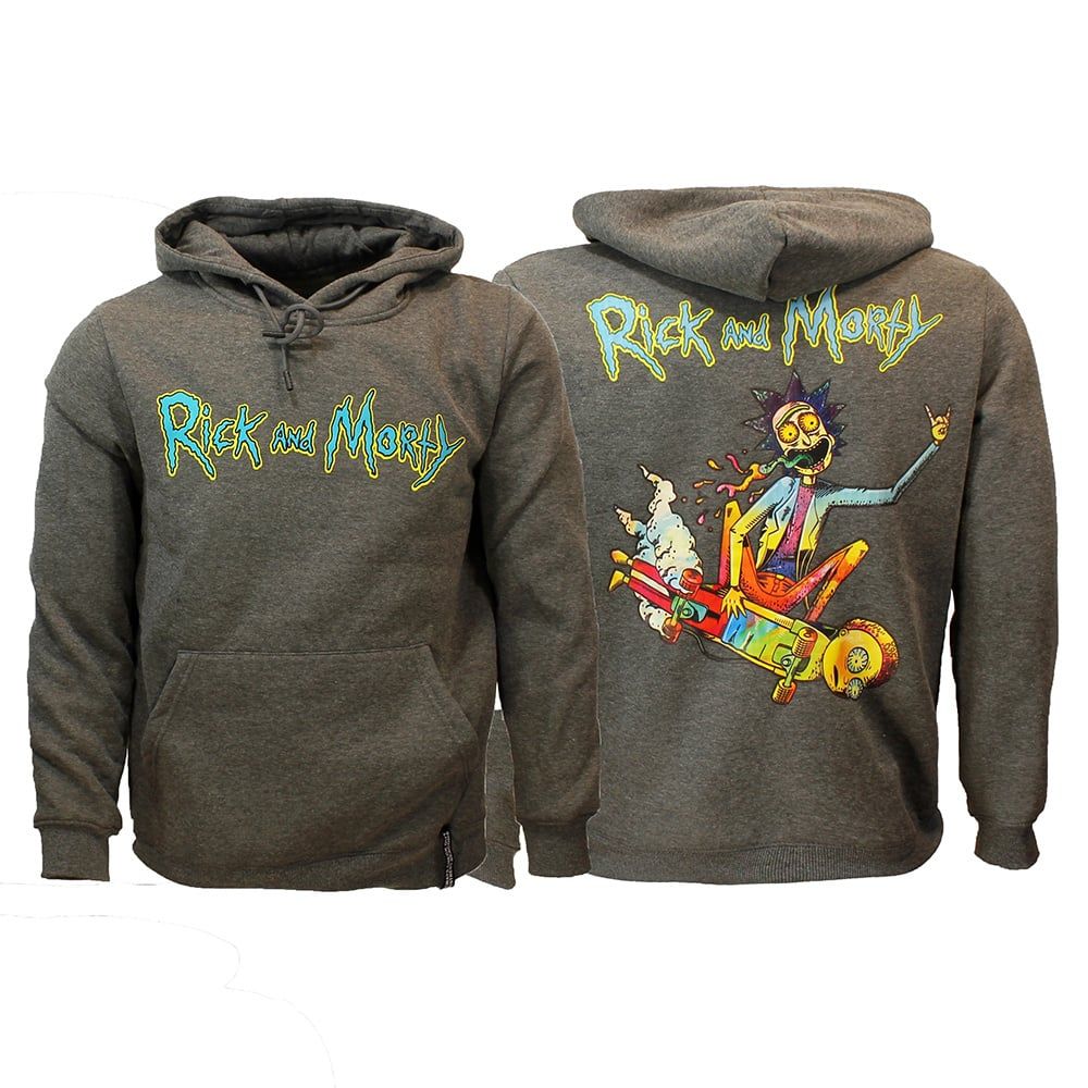 Rick &amp; Morty Acid Rick Hoodie Pullover Sweater Anthracite