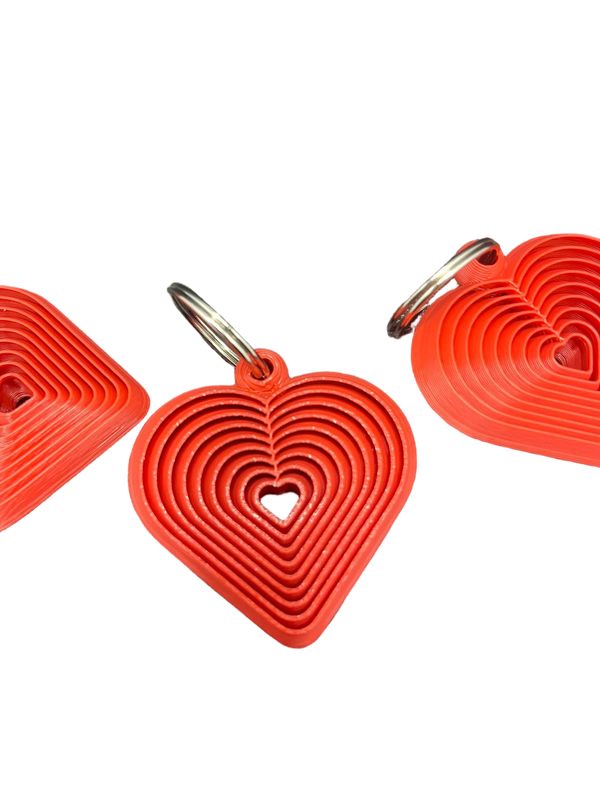 Layered Heart Keyring