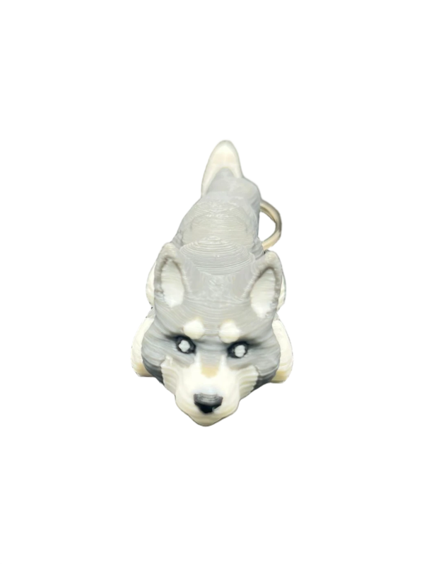 Loyal Husky Companion Keyring