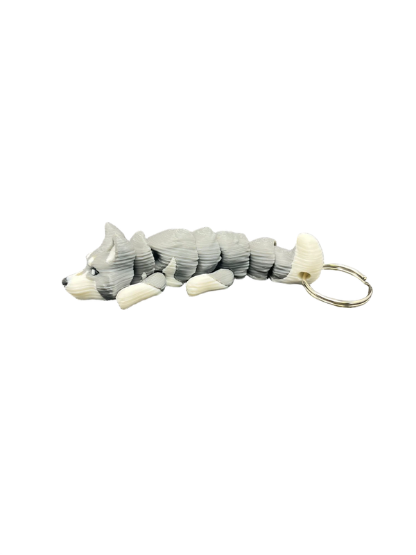 Loyal Husky Companion Keyring