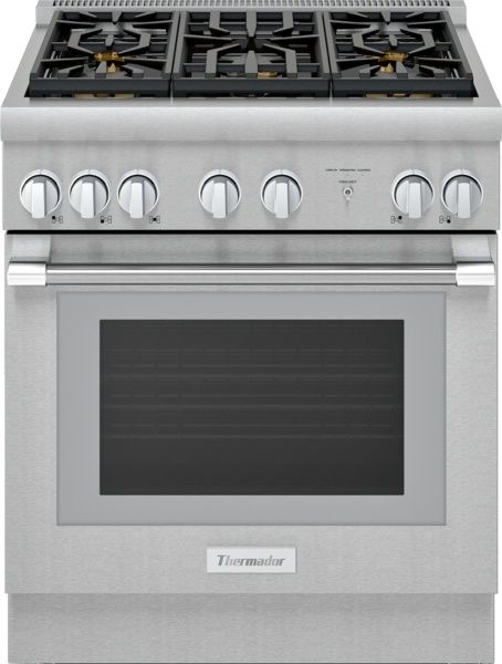 30&quot; Professional Dual-Fuel Cabinet depth (24&quot;)Range - 1 Telescopic Oven Rack  - Five Pedestal Star® Burners (Two with ExtraLow®) -  4.4 cu. ft. oven cavity
