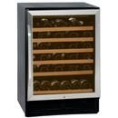 50 Bottle Wine Chiller                      24&quot; Wide Single Zone                                Black Cabinet with Glass Door &amp; S/S Finish Frame &amp; Handle