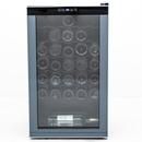34 Bottle Wine Chiller                      19.5&quot; Wide Single Zone                                Black Cabinet with Glass Door &amp; Platinum Finish Frame