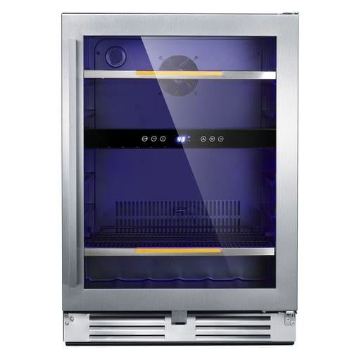 Beverage Cooler                           24&quot; Wide  Single Zone                              Temp. Range 34-43 F                              Elite Series: Seamless Door &amp; S/S Finish Frame