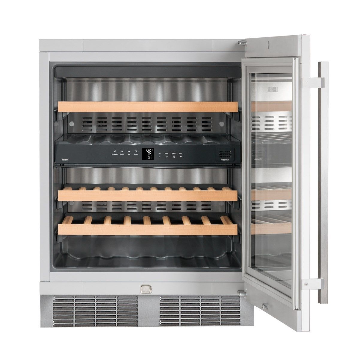 24&quot; B/I U/C 2-ZONE WINE, 34 btl RH (I) VINIDOR