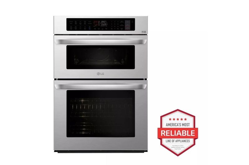 LWC3063ST Smart Wi-fi Enabled Combination Wall Oven, 1.7 cu.ft. TurboCookTM Speed Oven, 4.7 cu.ft. True Convection Oven, Inrared HeatingTM, EasyClean® and Self-Clean, Steam Cooking