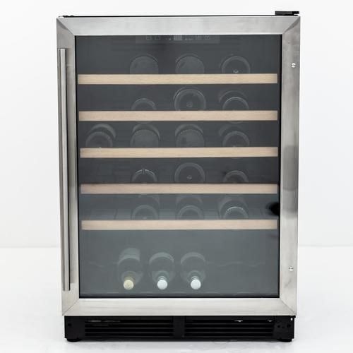 52 Bottle Wine Chiller                      24&quot; Wide Single Zone                                Black Cabinet with Glass Door &amp; S/S Finish Frame &amp; Handle