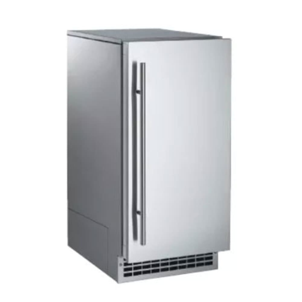 Nugget Ice Machine with Gravity Drain, Stainless Steel/Stainless Steel, Outdoor Approved