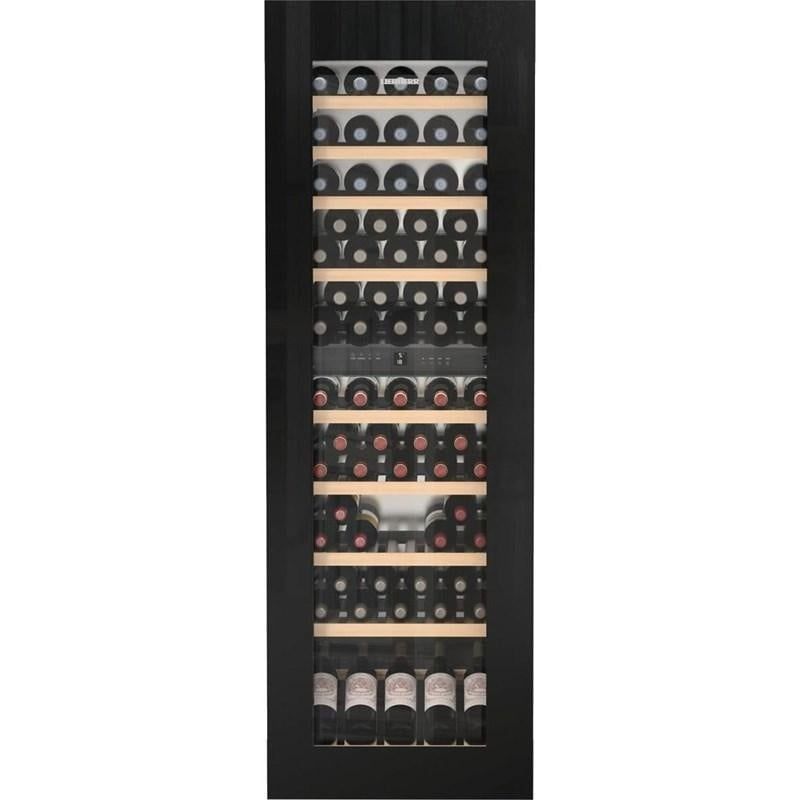 24&quot; Fully integrated double zone wine, black glass w/ TipOpen Door