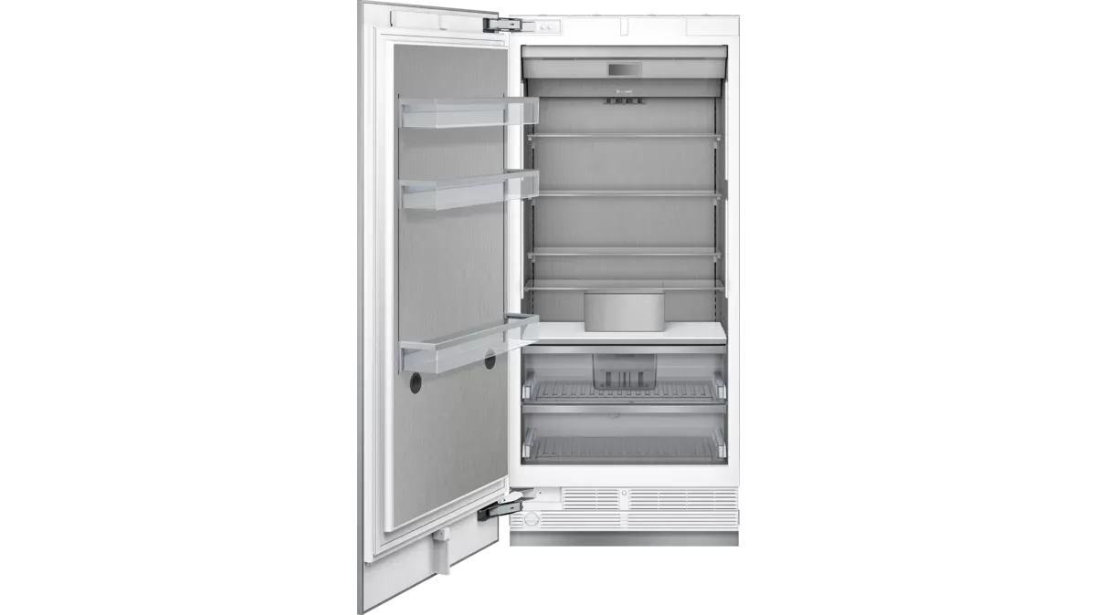 36&quot; Freezer Column with Internal Ice Maker - Base Unit - Custom Panel - Reversible door swing - Side-byside kit included -Stainless Steel Interior - Home Connect™