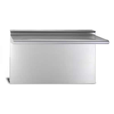 18" HIGH BACK WITH SHELF FOR 48" RANGES, WALL MOUNT, STAINLESS