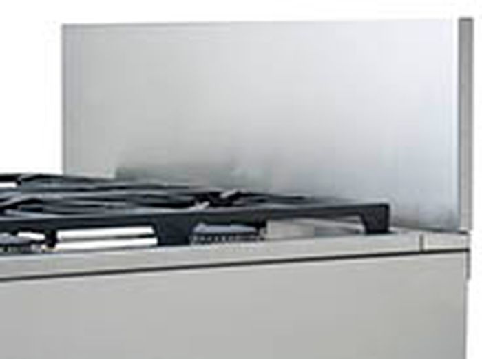 18" HIGH BACK FOR 36" RANGES, WALL MOUNT, STAINLESS