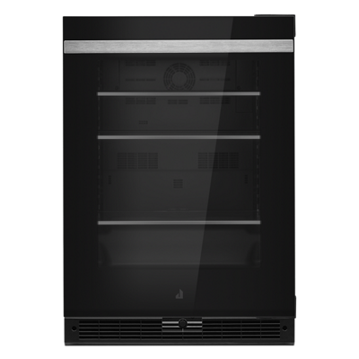 JUGFR242HM&quot;NOIR™ 24&quot;&quot; Under Counter Glass Door Refrigerator, Right Swing&quot;