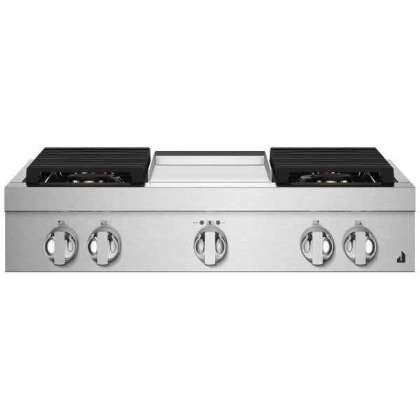 JGCP536HM &quot;36&quot;&quot; NOIR™ Gas Professional-Style Rangetop with Chrome-Infused Griddle&quot;