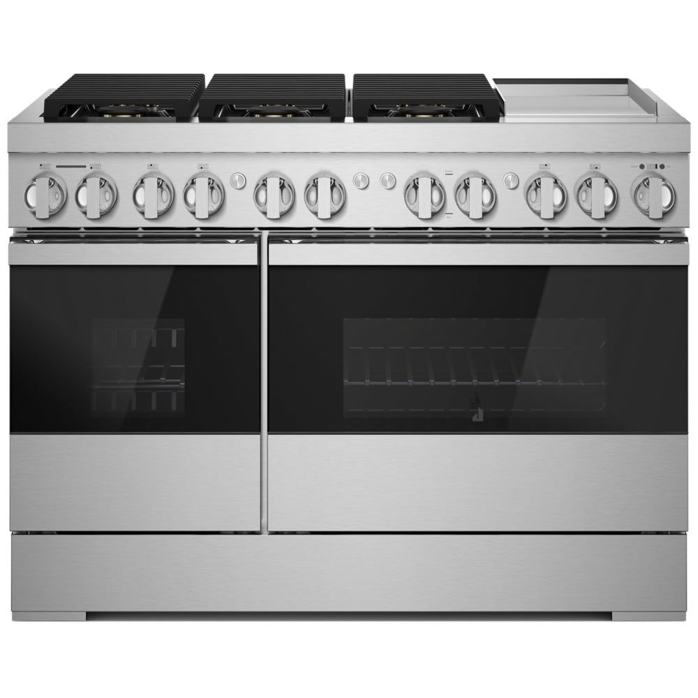 JDRP548HM &quot;NOIR™ 48&quot;&quot; Dual-Fuel Professional Range with Chrome-Infused Griddle&quot;