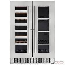 Vinoa Collection - 24&quot; wine cellar and beverage center with 66 cans and 21 bottle capacity, 2 temperature zones, built-in or freestanding