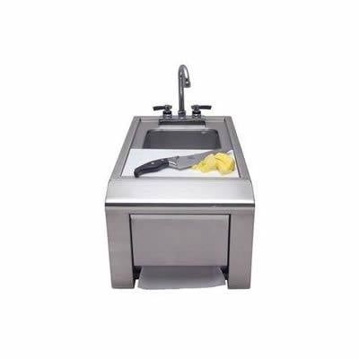 Prep / Hand Wash Sink - includes: Hot and Cold Water Faucet, Cutting Board, Paper Towel Holder