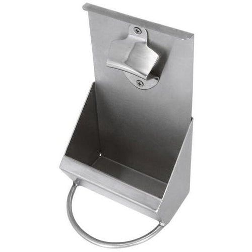 Bottle Opener w/ Cap Catch &amp; Towel Rack