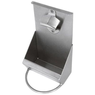 Bottle Opener w/ Cap Catch &amp; Towel Rack
