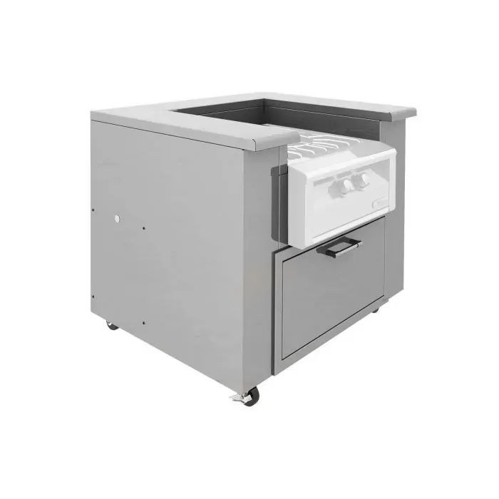 AXEVP - all stainless - counter with storage