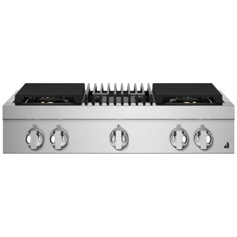 JGCP636HM &quot;36&quot;&quot; NOIR™ Gas Professional-Style Rangetop with Gas Grill&quot;