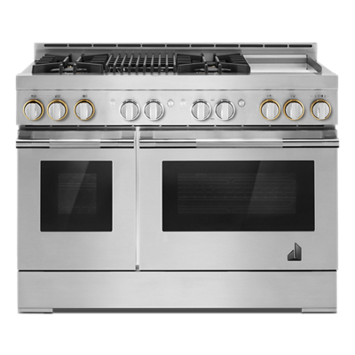 JGRP748HL &quot;48&quot;&quot; RISE™ Gas Professional-Style Range with Chrome-Infused Griddle and Infrared Grill&quot;
